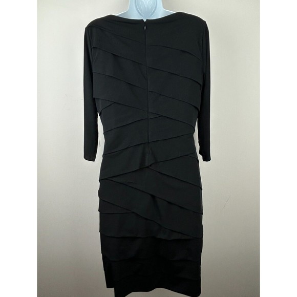 White House Black Market Shapewear Slimming Black Bandage Dress 14 Petite NWT - Picture 9 of 10